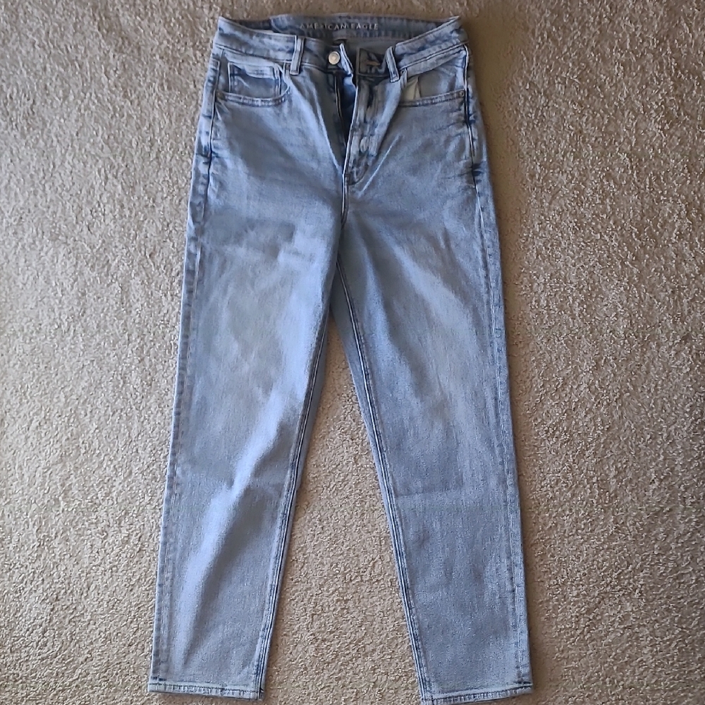 American Eagle Outfitters High Rise Light Blue Jeans, Size 6 Regular